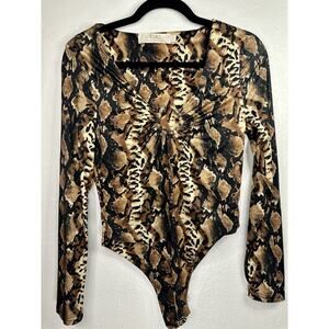 Snake Skin Bodysuit Lizette Collection XL Snake Ring Metal Accent